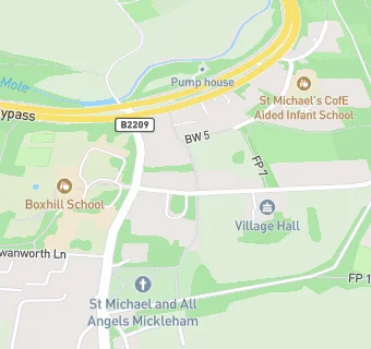 map for Mickleham Village Hall & Nursery