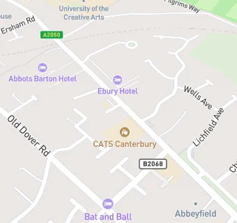 map for Canterbury Youth Hostel