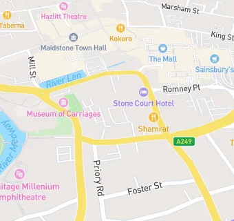 map for Maidstone Churches Winter Shelter