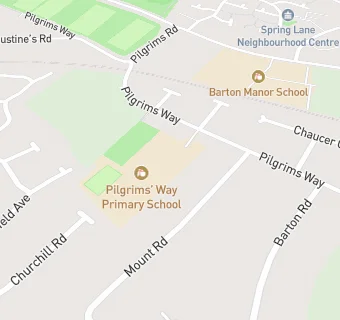 map for Pilgrims' Way Primary School