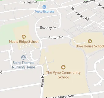 map for The Vyne Community School