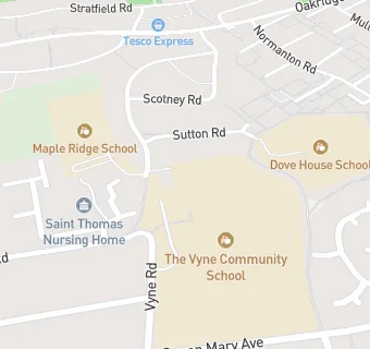 map for The Vyne School Breakfast Club