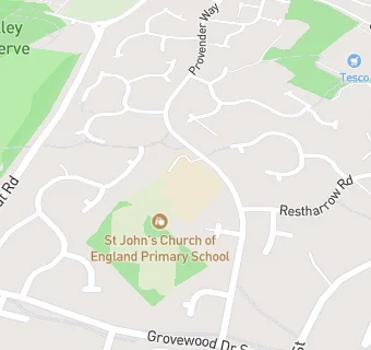 map for Maidstone, St John's Church of England Primary School