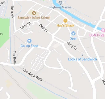 map for Age Concern Sandwich