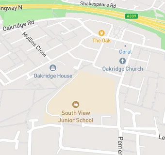 map for South View Infant and Nursery School