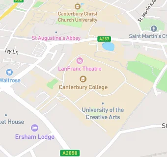 map for Canterbury College