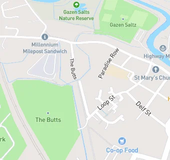 map for Sandwich Town Cricket Club