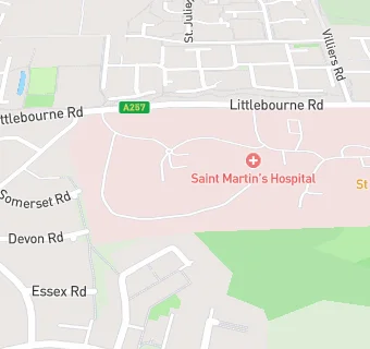 map for St Martins Hospital