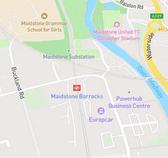 map for Maidstone Snooker Club