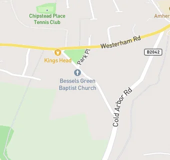 map for Bessels Green Baptist Church Lunch Club