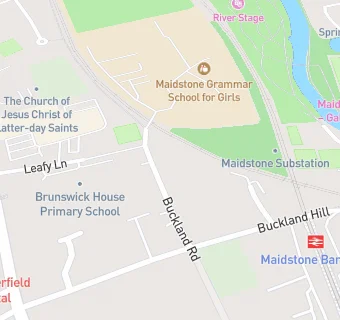 map for Maidstone Bowls Club