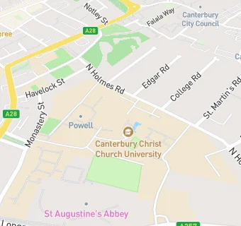 map for Canterbury Christ Church University