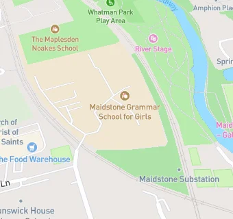 map for Maidstone Grammar School for Girls