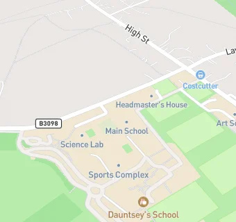 map for Dauntsey's School