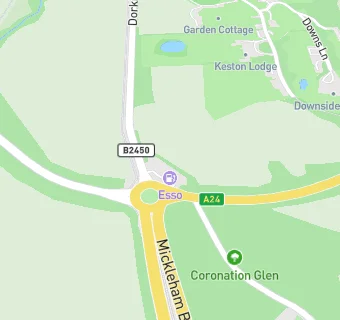 map for Leatherhead Service Station