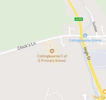 map for Collingbourne Church of England Primary School