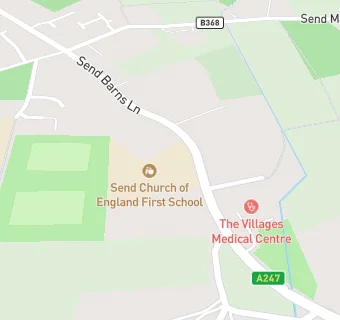 map for Send CofE Primary School