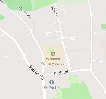 map for Woodlea Primary School