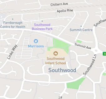 map for Southwood Infant School