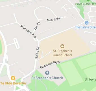 map for St Stephen's Junior School