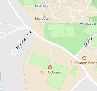 map for Kent College (Canterbury)