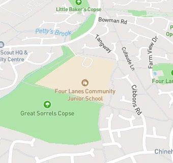 map for Four Lanes Community Junior School