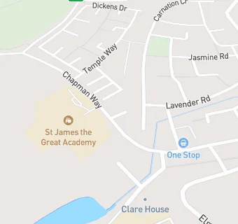 map for St James the Great Primary and Nursery School