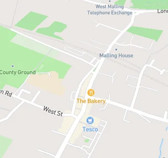 map for Malling Abbey Masonic Club