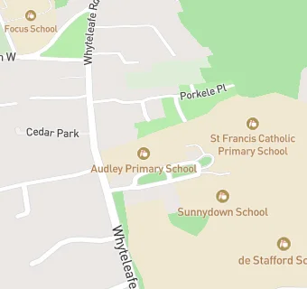 map for Audley Primary School