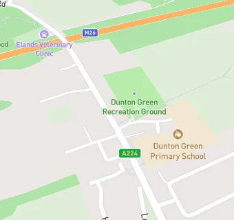 map for Age UK Dunton Green Lunch Club