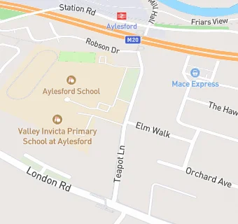 map for Aylesford Primary School