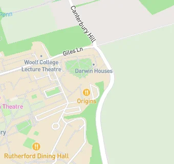 map for Origins Bistro University Of Kent