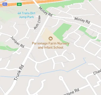 map for Parsonage Farm Nursery And Infant School