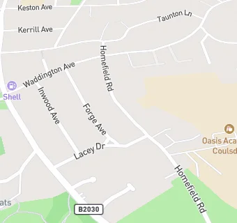 map for Oasis Academy Coulsdon