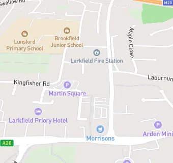 map for Larkfield Tandoori