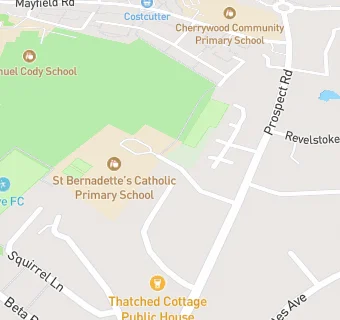 map for St Bernadettes Roman Catholic Primary School