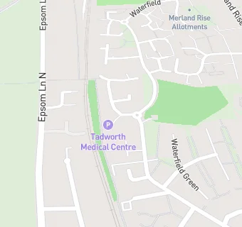 map for Tadworth Medical Centre