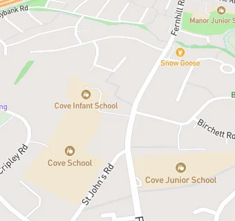 map for Cove Infants School