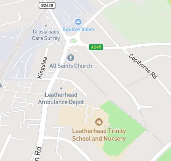 map for Leatherhead Trinity School and Nursery