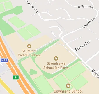 map for St Andrew's Catholic School