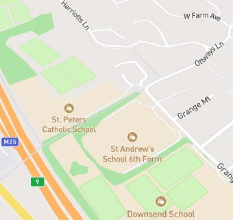 map for St Andrews RC School