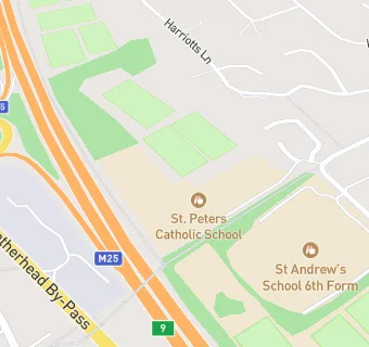 map for St Peter's Catholic Primary School