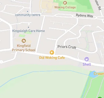 map for Old Woking Cafe