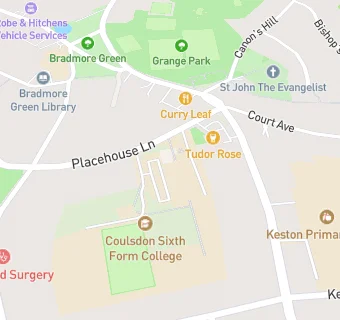 map for Coulsdon Sixth Form College