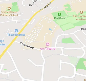 map for Trowbridge College