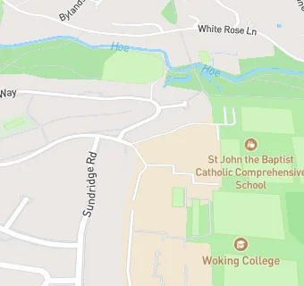 map for St John the Baptist Catholic Comprehensive School, Woking