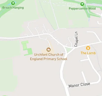 map for Urchfont Church of England Primary School