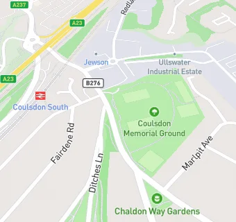 map for Poppy Cafe At Coulsdon Memorial Park