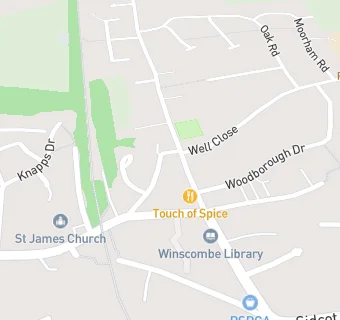 map for Winscombe Bowling Club