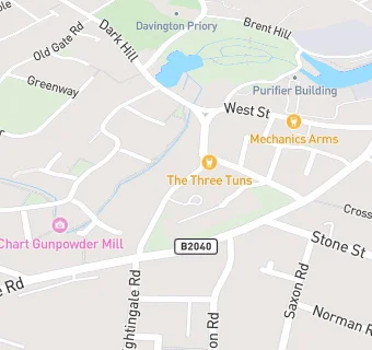 map for The Three Tuns